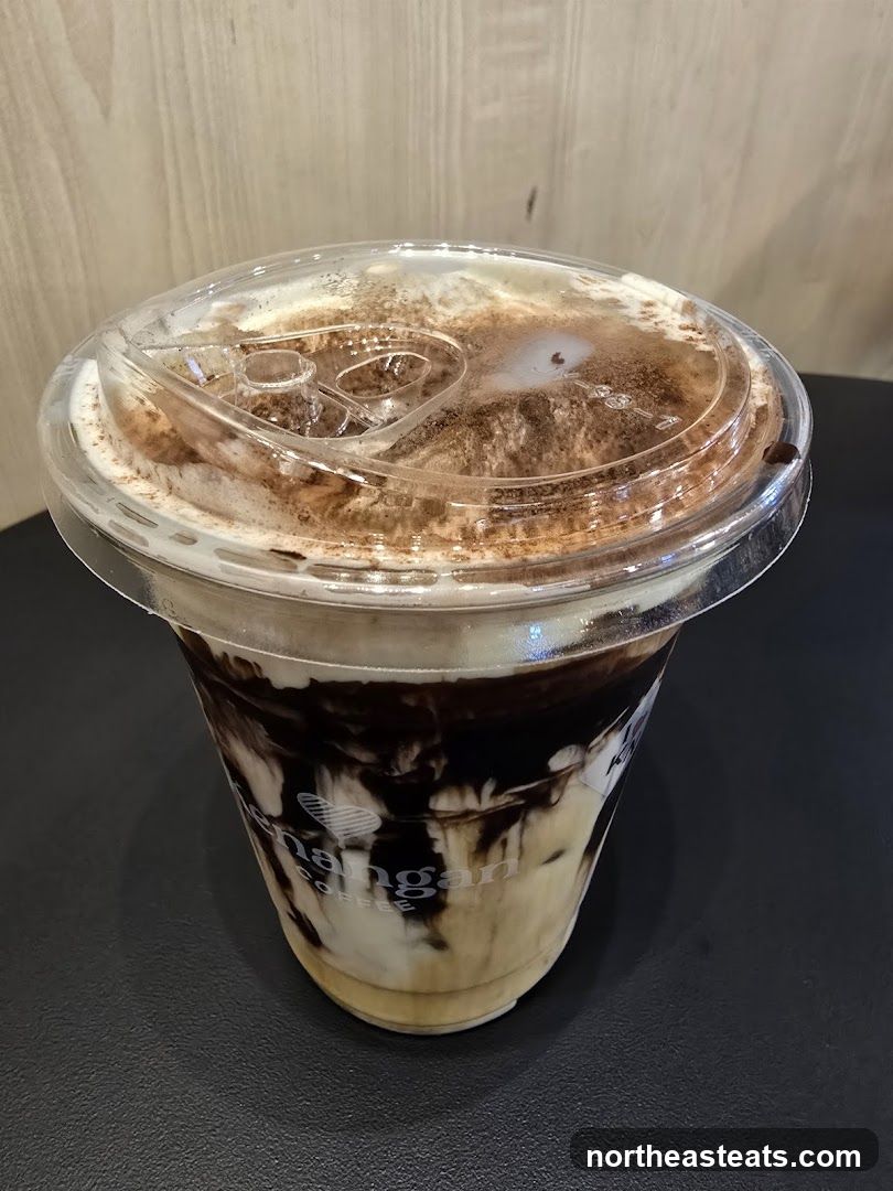 Iced Coffee with Chocolate Drizzle