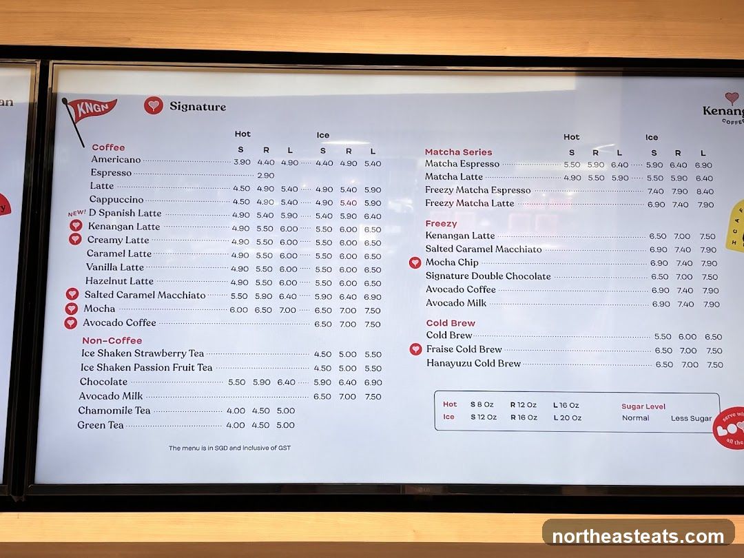 Kenangan Coffee Menu