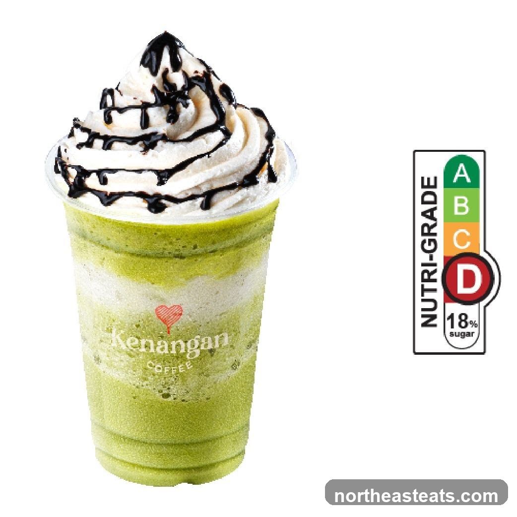 Green Tea Frappe with Chocolate Drizzle