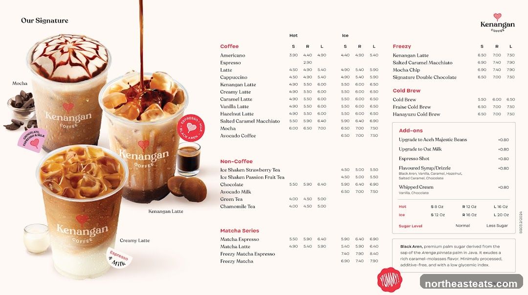 Kenangan Coffee Menu