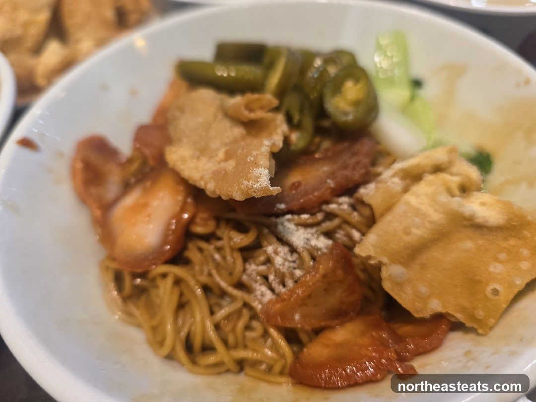 Noodle Dish with Char Siu and Jalapenos