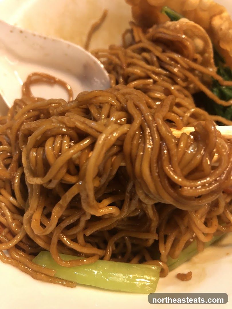 Noodles with Greens and Wonton