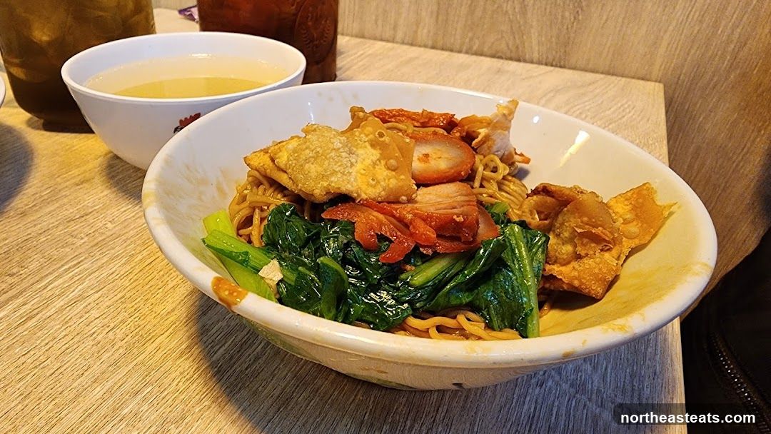 Noodle Dish with Char Siu and Wontons