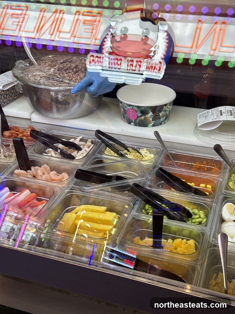 Food Bar with Various Toppings