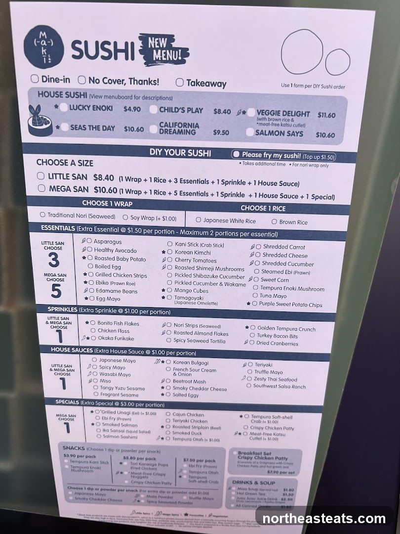 SUSHI NEW MENU!