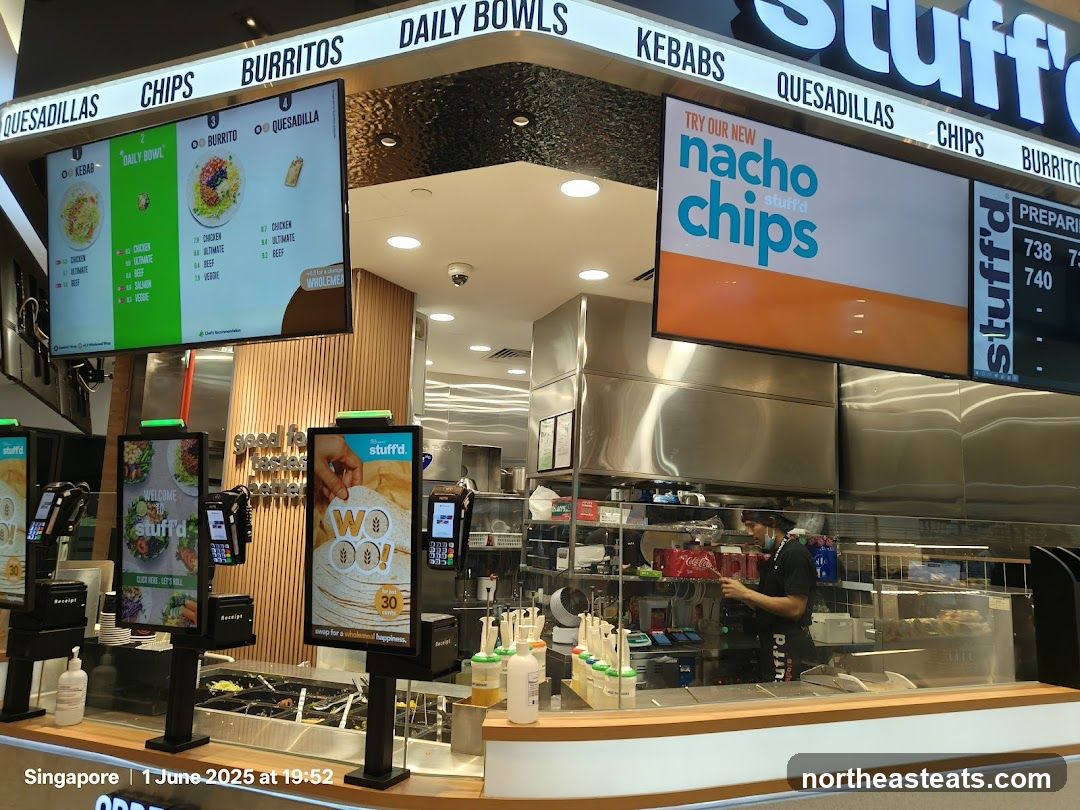 Food stall with digital menus