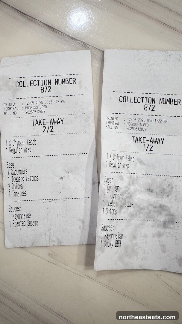 Take-Away Receipts