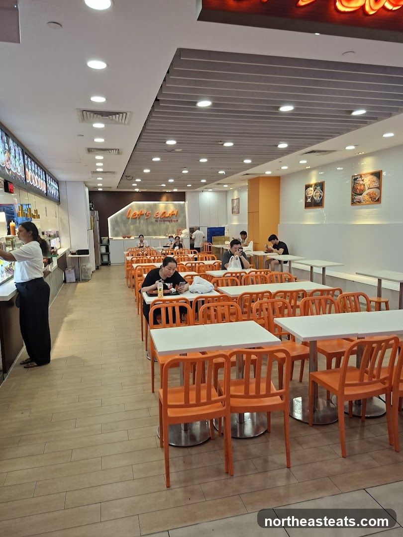 Restaurant Interior with Orange Chairs