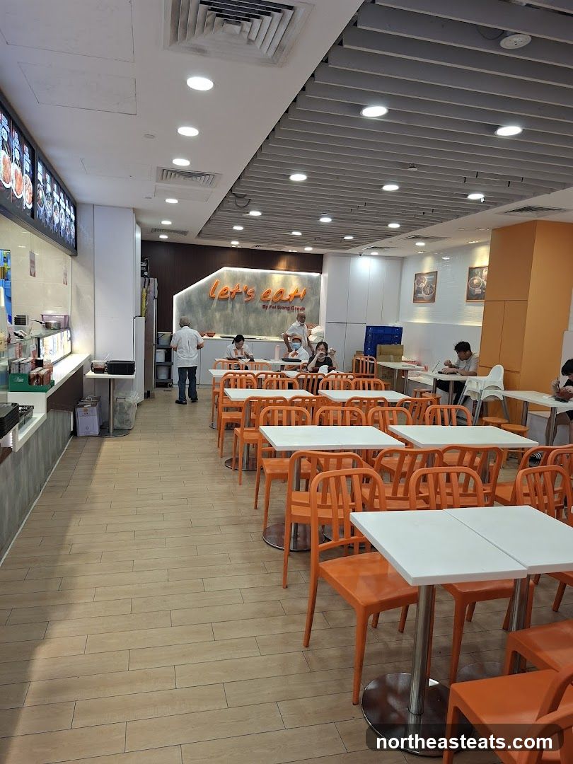 Restaurant Interior with Orange Chairs