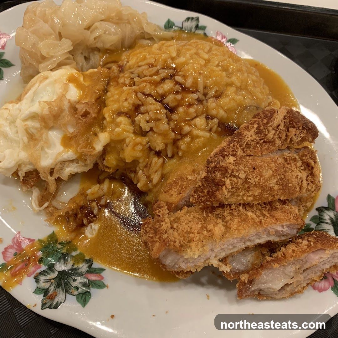 Pork Cutlet with Rice and Curry