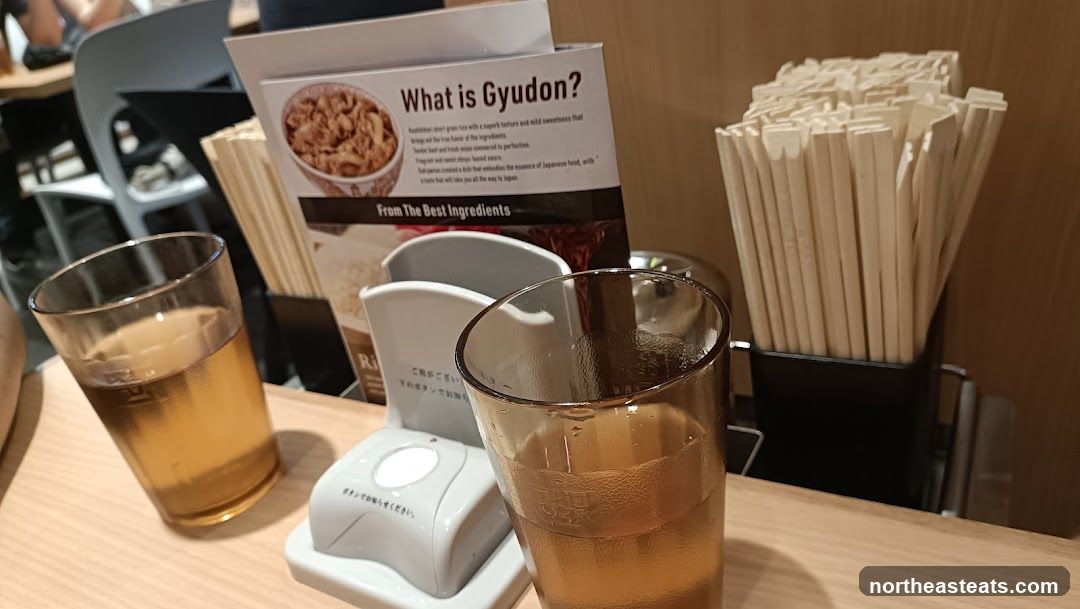 Table Setting with Gyudon Information