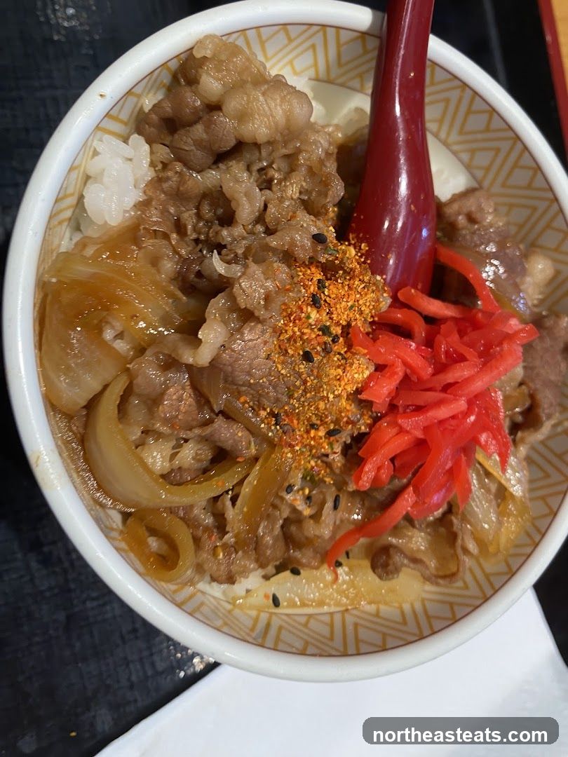 Beef bowl with rice