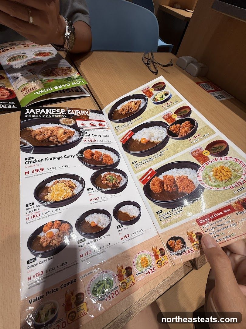 Japanese Curry Menu