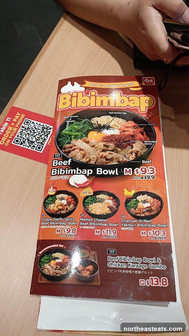 Bibimbap Menu