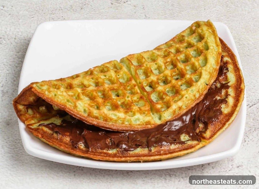 Waffle with Chocolate Spread