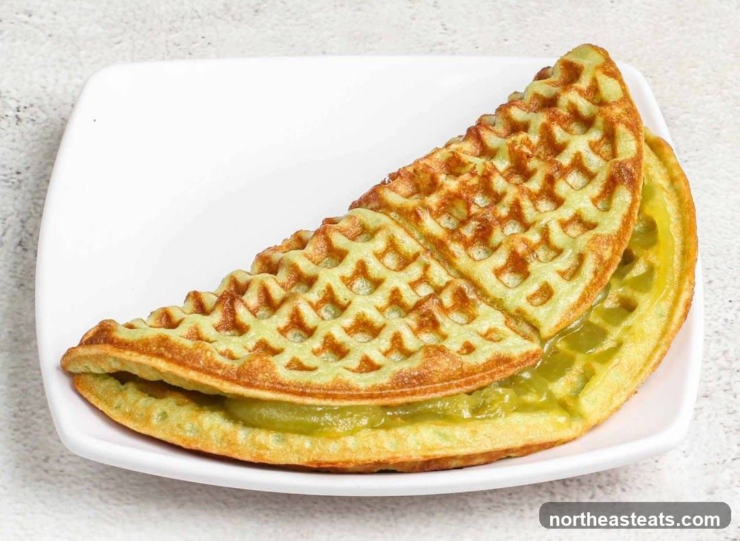 Green Waffle Sandwich