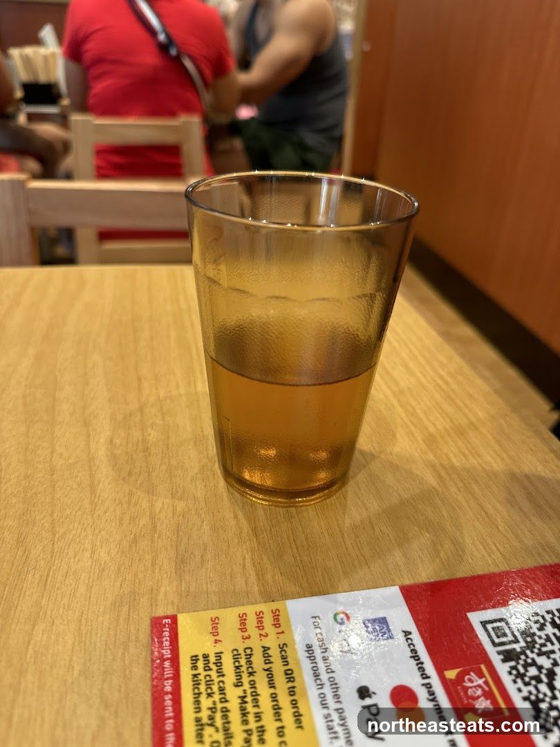 Table with Drink and Payment Instructions