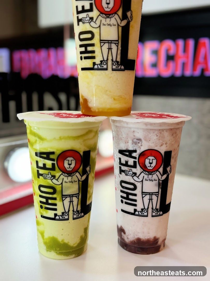 Three LiHO TEA drinks