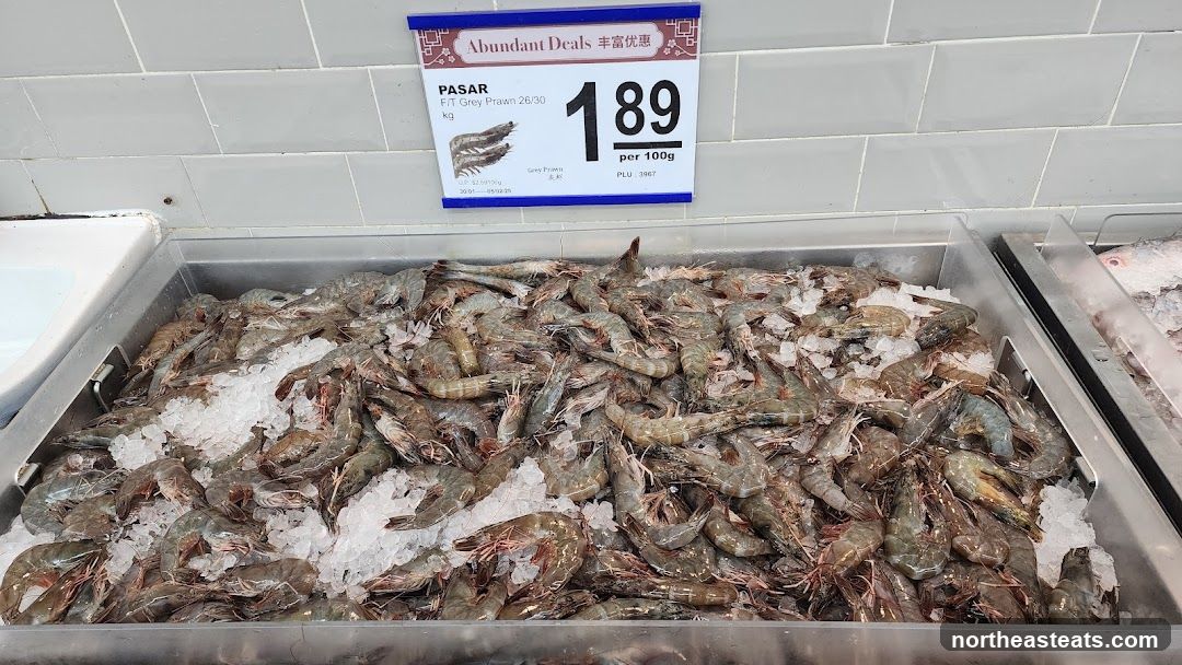 Fresh Prawns Display