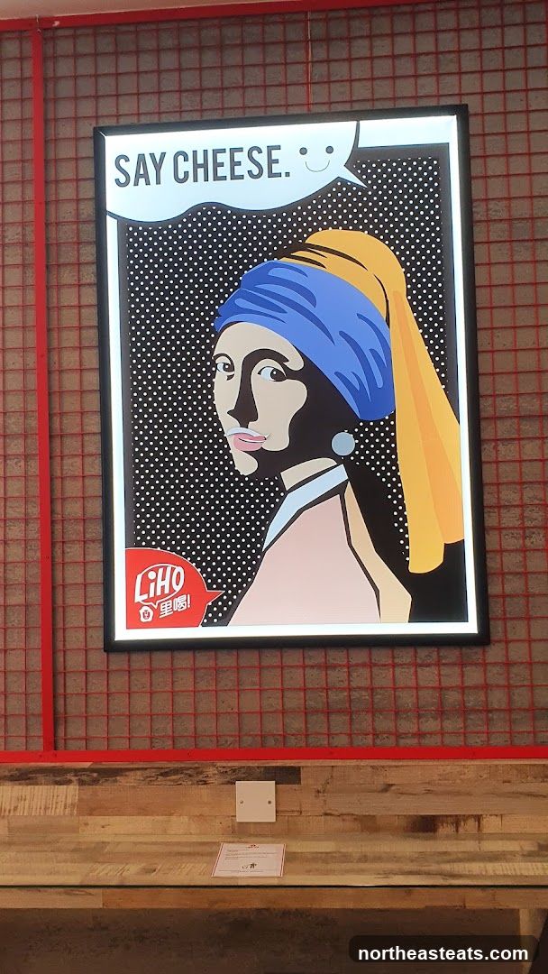 Pop Art Style Portrait with "Say Cheese" Speech Bubble