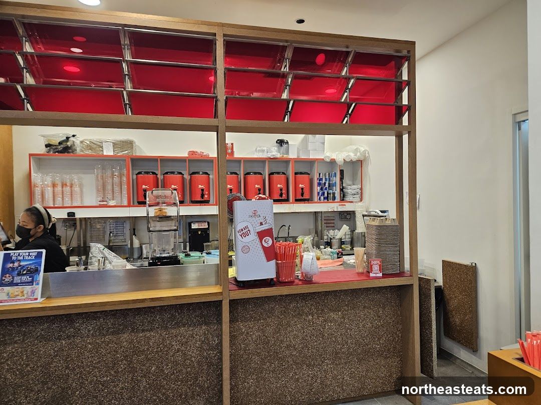 Tea shop counter