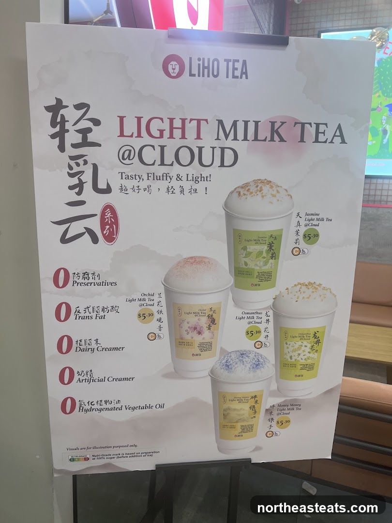 LiHo Tea Light Milk Tea @Cloud Menu