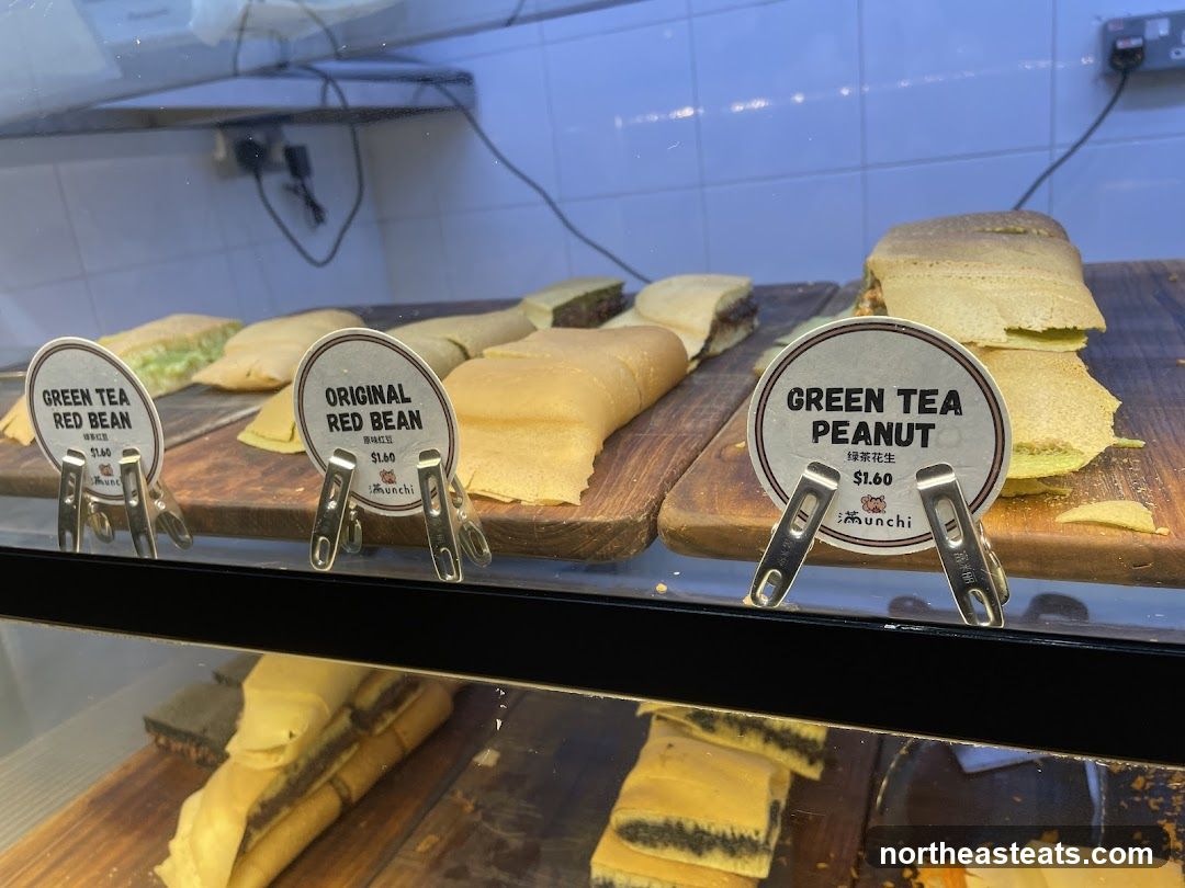 Desserts in a Display Case