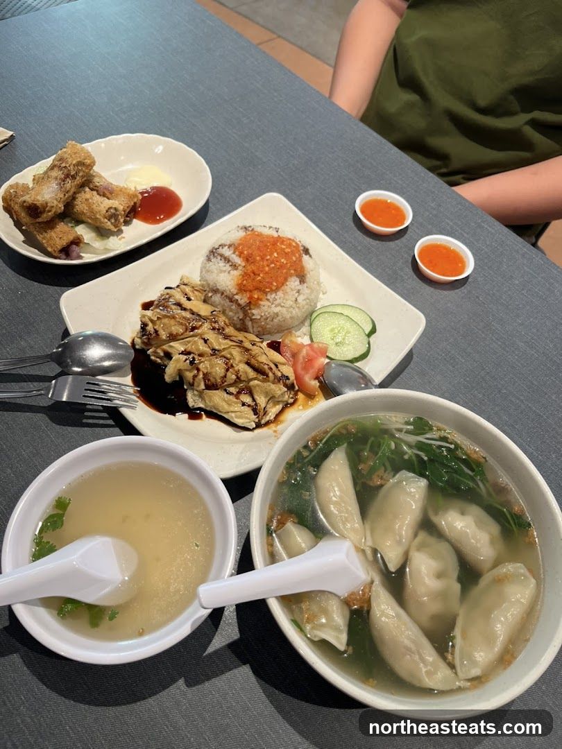 Hainanese Chicken Rice and Dumpling Soup