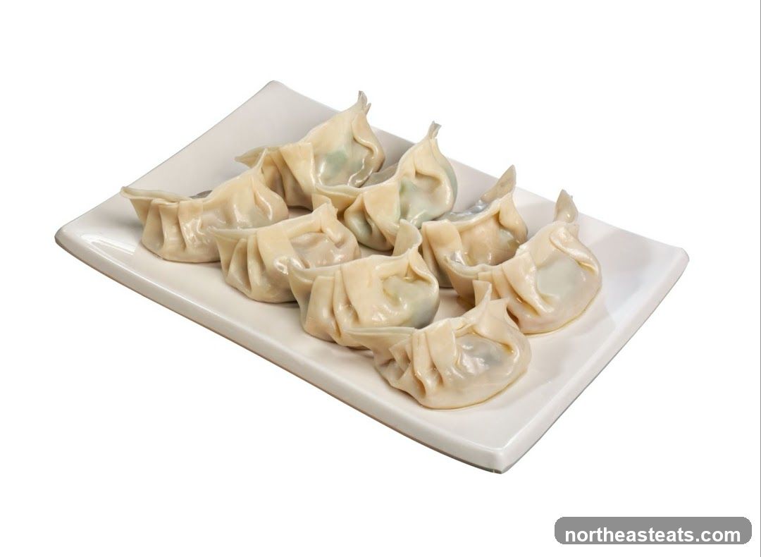 Dumplings on a Plate