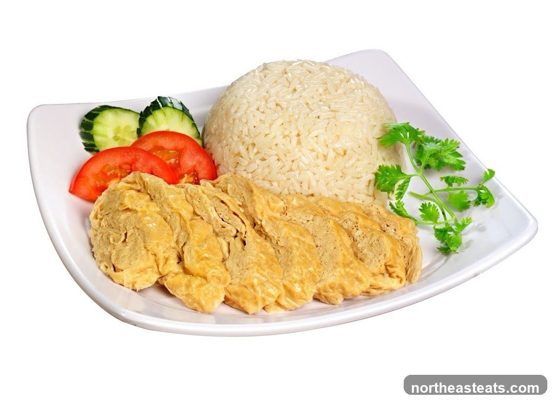 Steamed Rice with Sliced Tofu and Vegetables