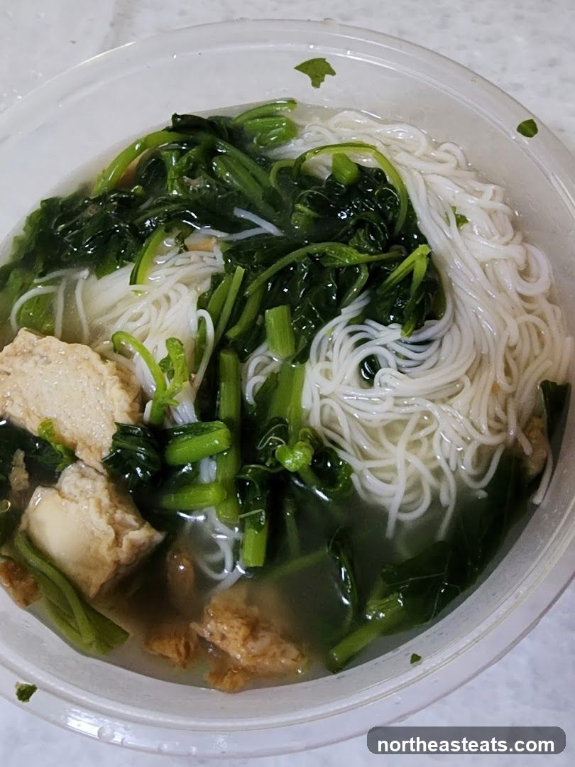 Noodle Soup with Greens and Tofu
