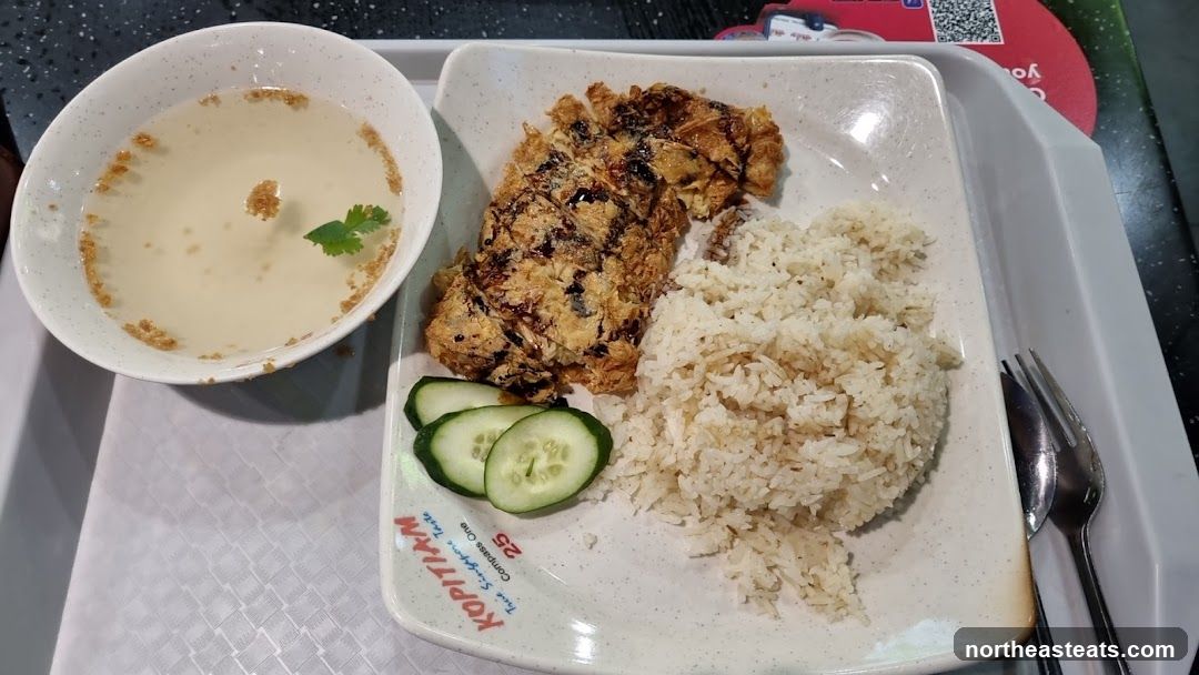Fried Bean Curd Skin with Rice and Soup