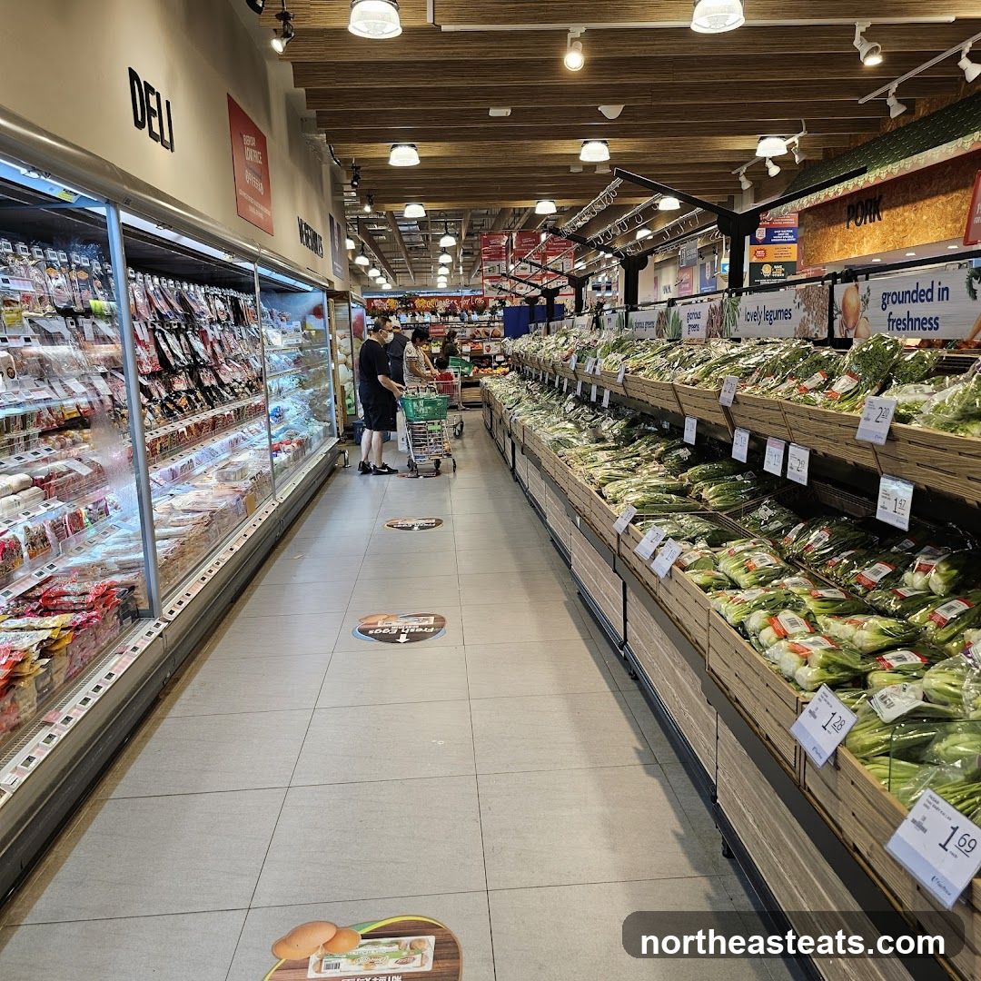 Supermarket Produce and Deli Aisles