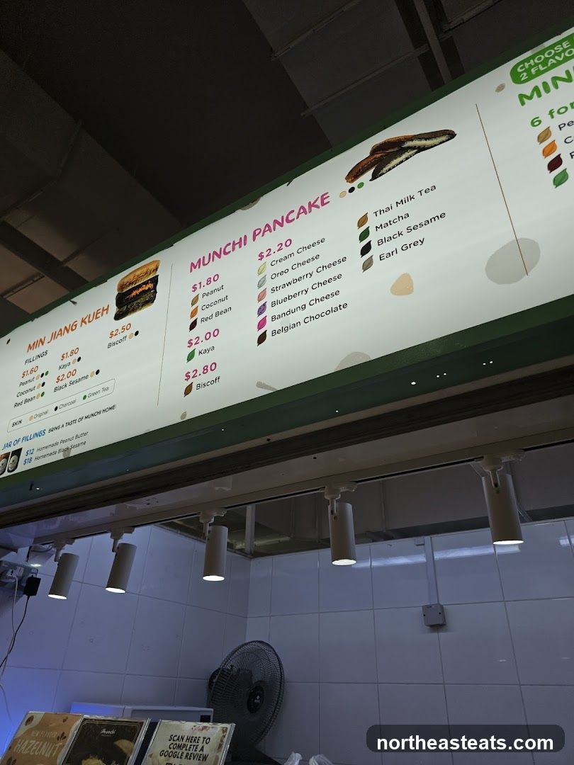 Munchi Pancake Menu