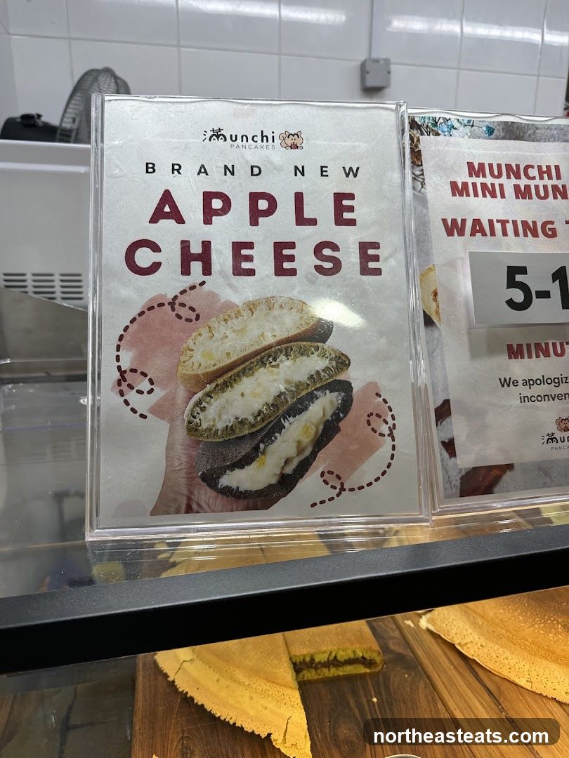 Munchi Pancakes Apple Cheese Advertisement