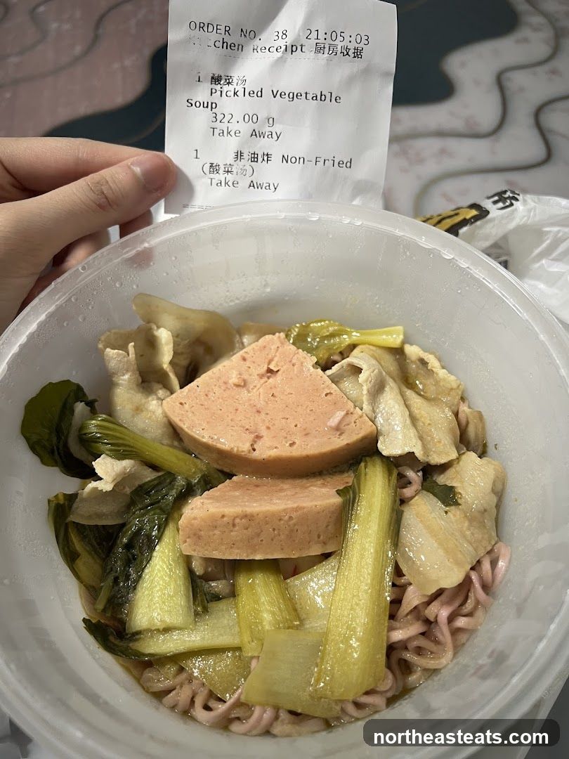 Take Away Meal with Receipt