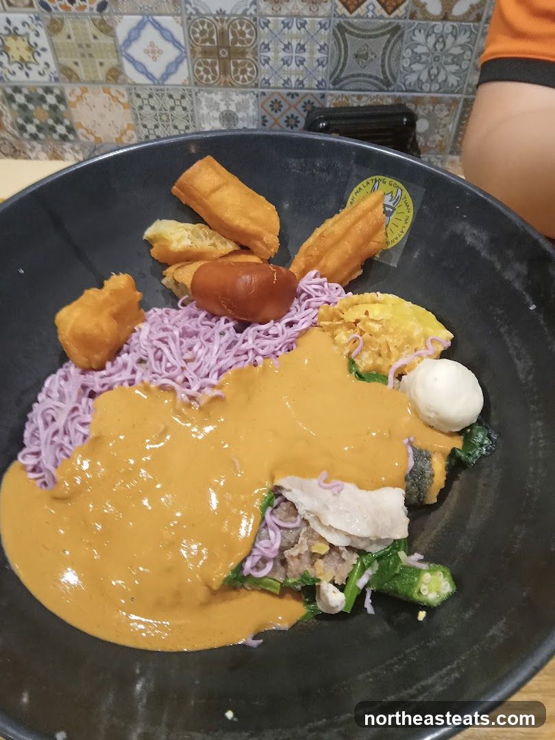Noodles with Sauce and Toppings
