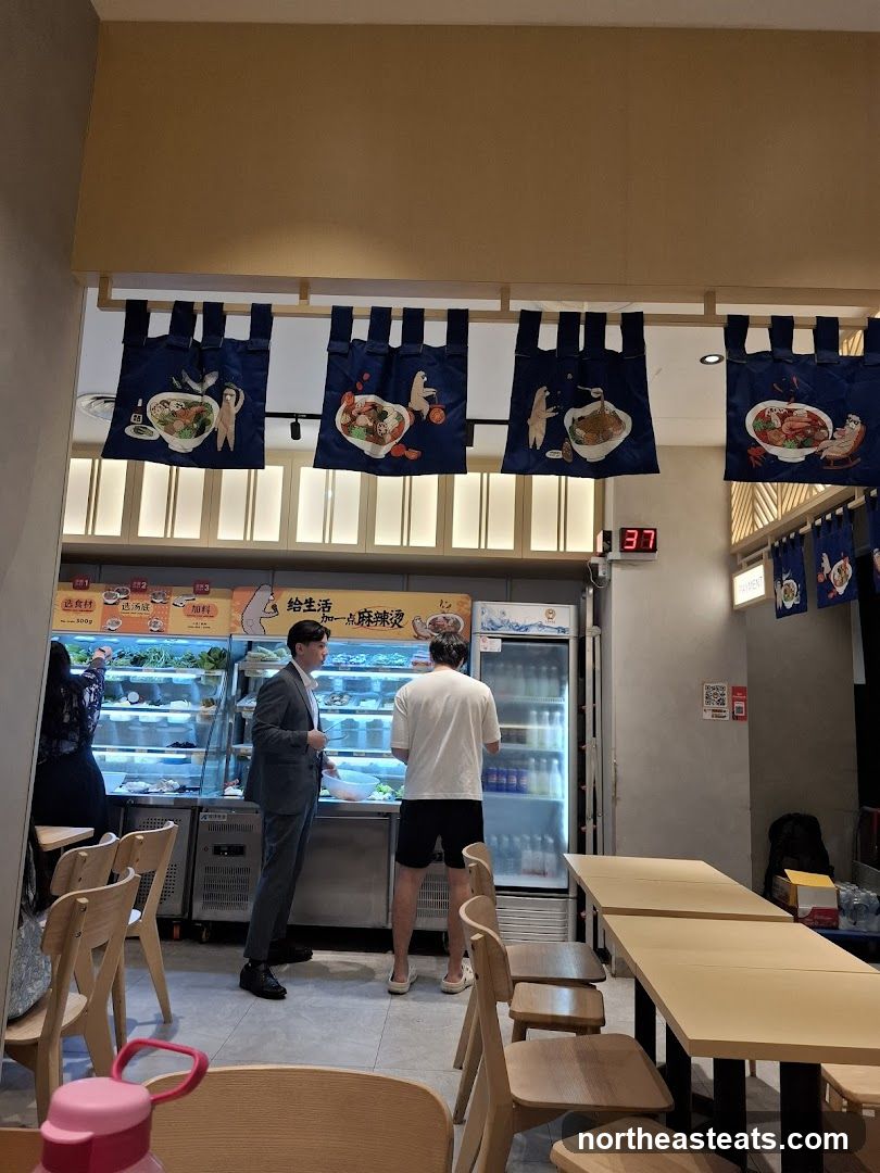 Restaurant Interior with Food Display