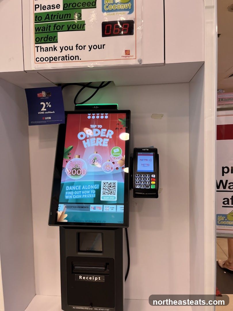 Self-order kiosk