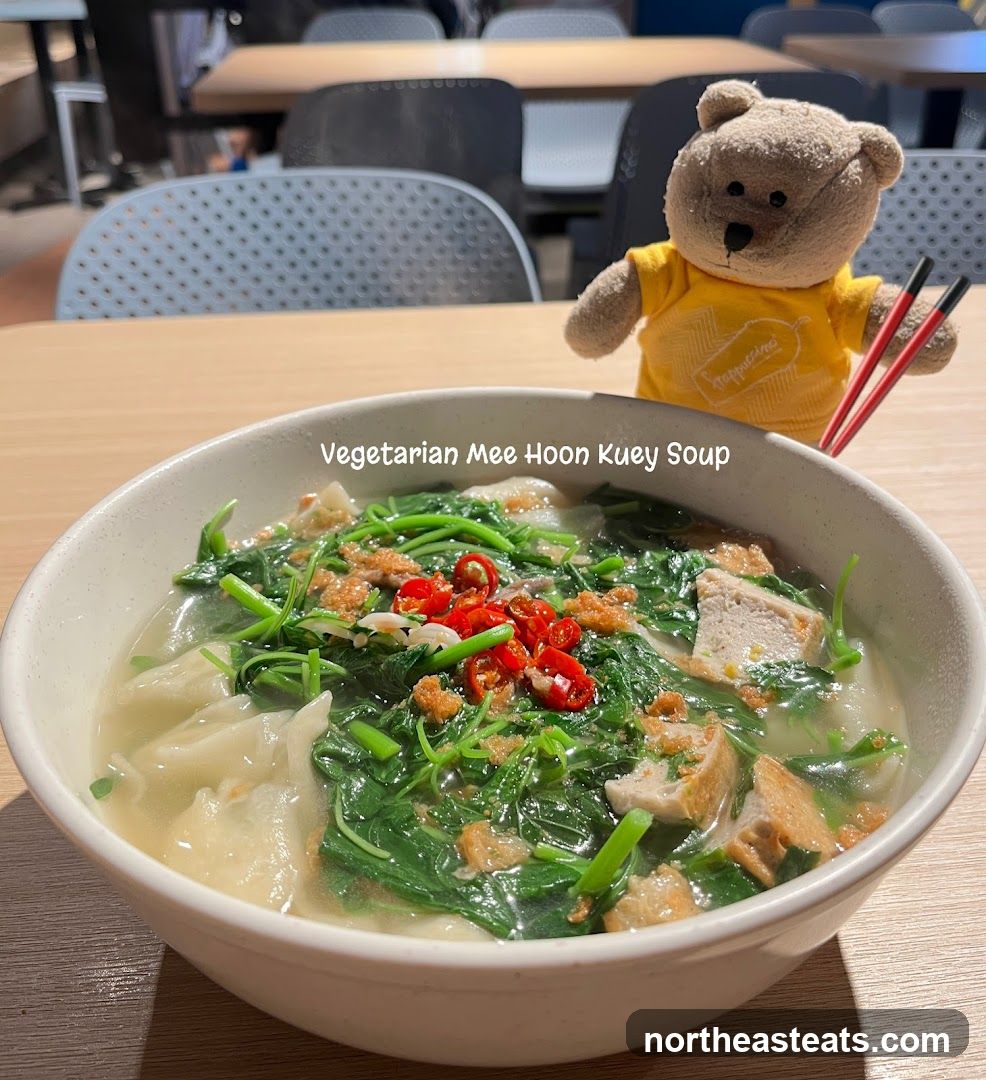 Vegetarian Mee Hoon Kuey Soup