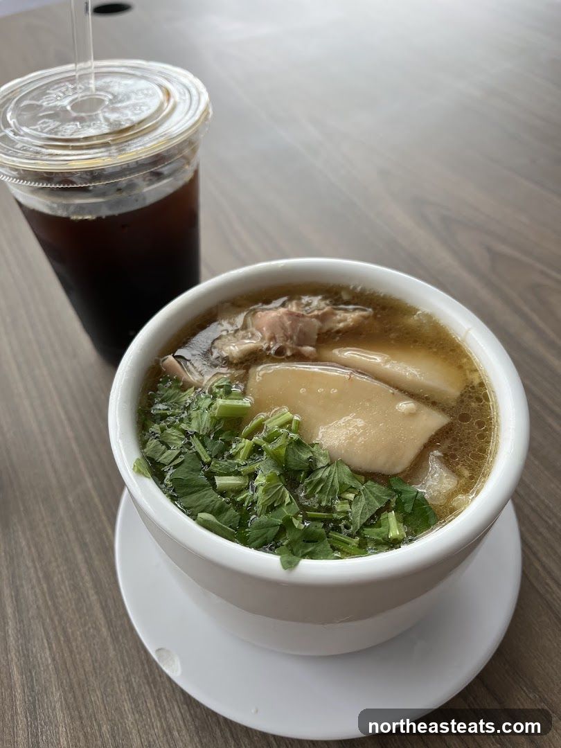 Soup and Iced Coffee
