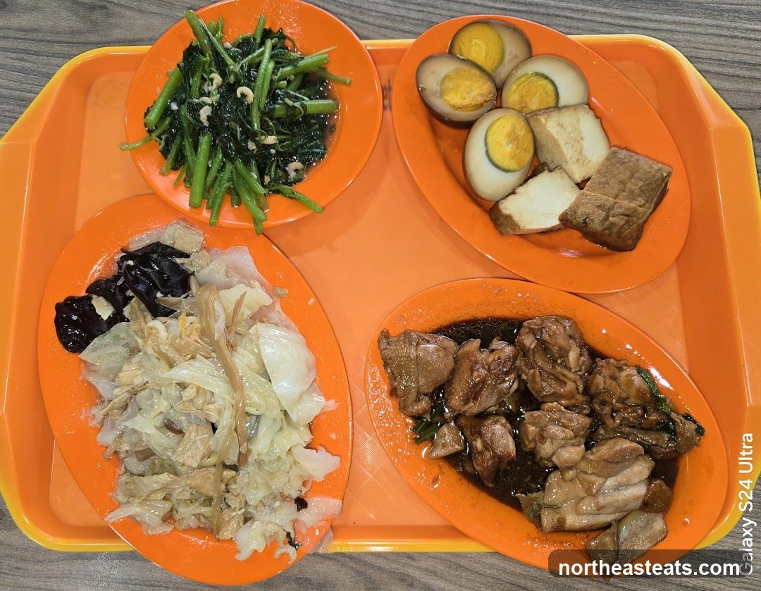 Four Dishes on a Tray