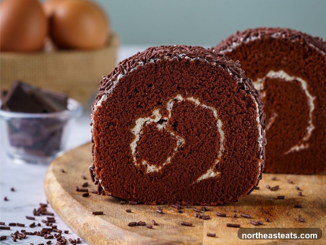 Chocolate Swiss Roll Cake