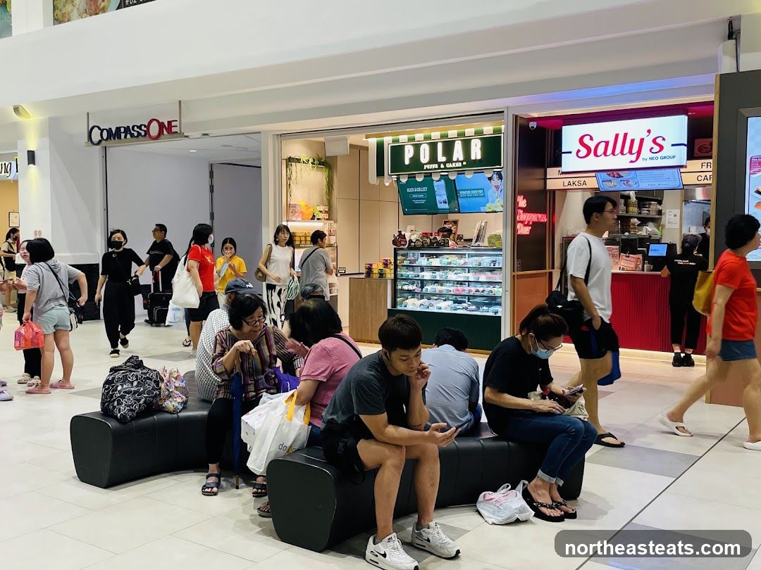 People waiting in a mall