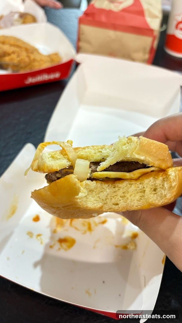 Burger with Onions and Cheese