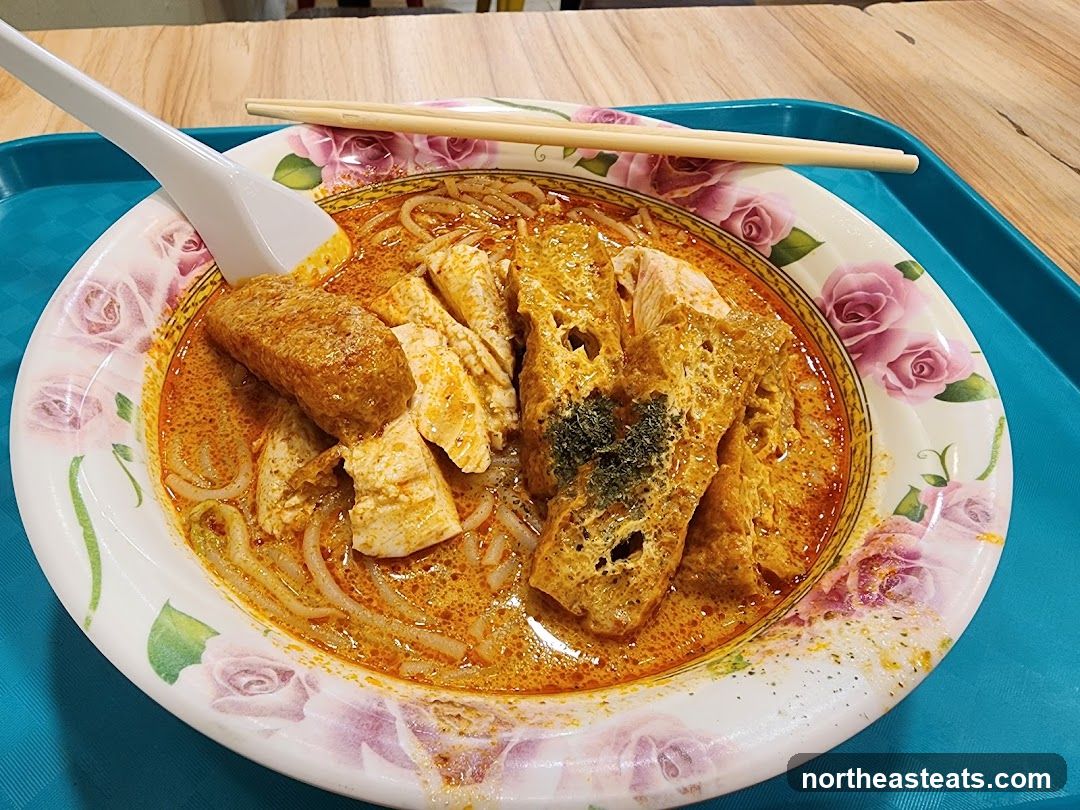 Laksa with Tofu and Fish Cake
