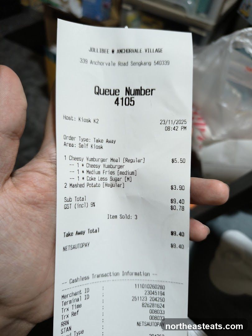 Jollibee Receipt