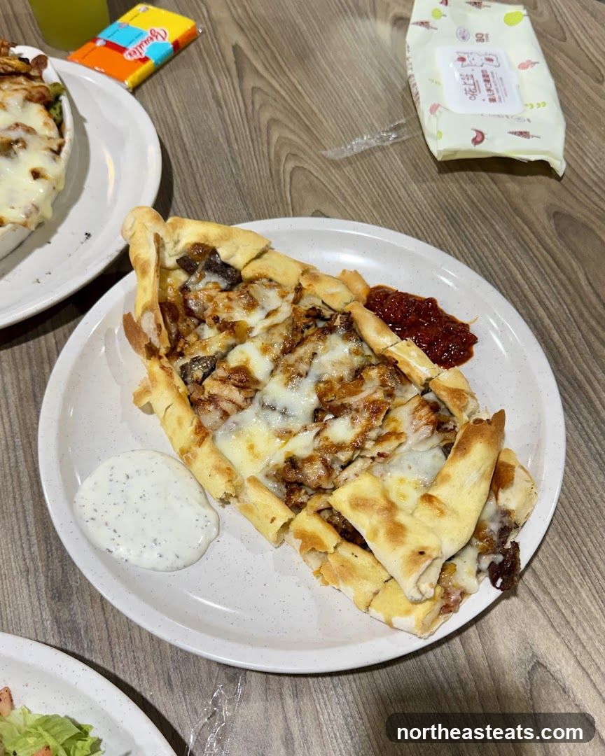 Pide with Meat and Cheese