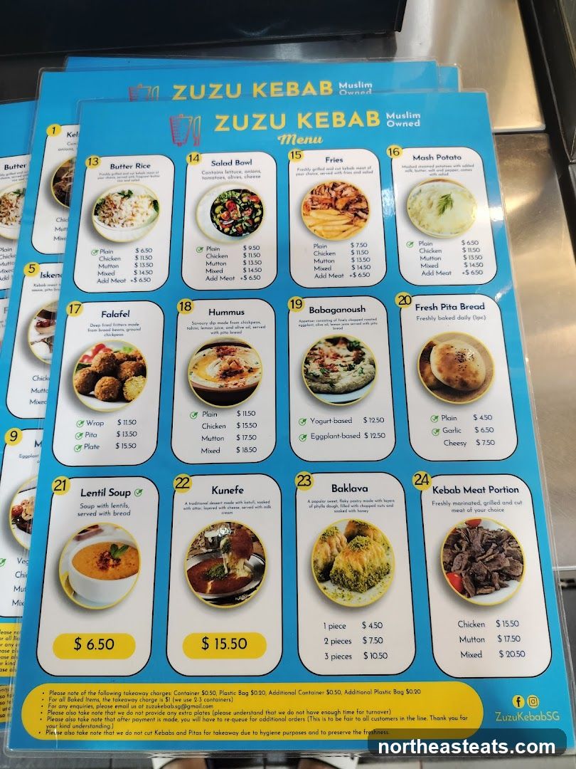 ZUZU KEBAB Menu