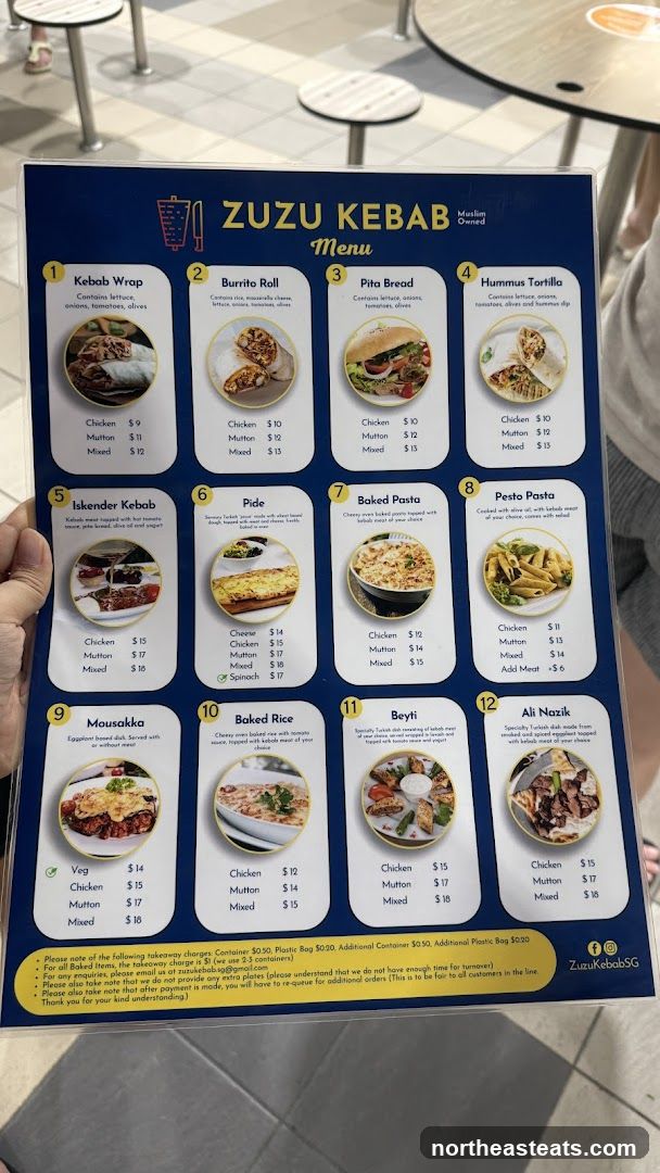 ZUZU KEBAB Menu